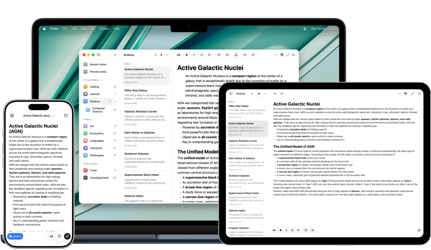 Brain dump on iPhone, iPad, Mac and Vision Pro